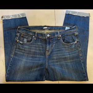 Old Navy Boyfriend Cropped Jeans, Size 12